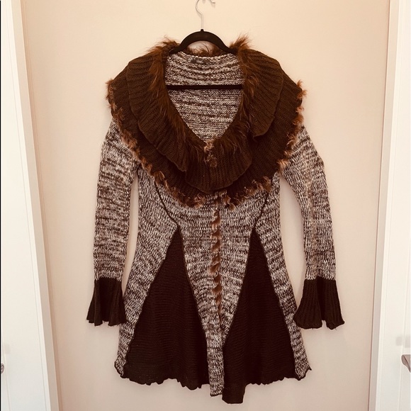 Chunky sweater long Sz L - Picture 3 of 9